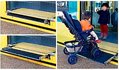 車椅子でご利用のお客様もスムーズに乗降できる段差が少なく、広い乗車口の画像