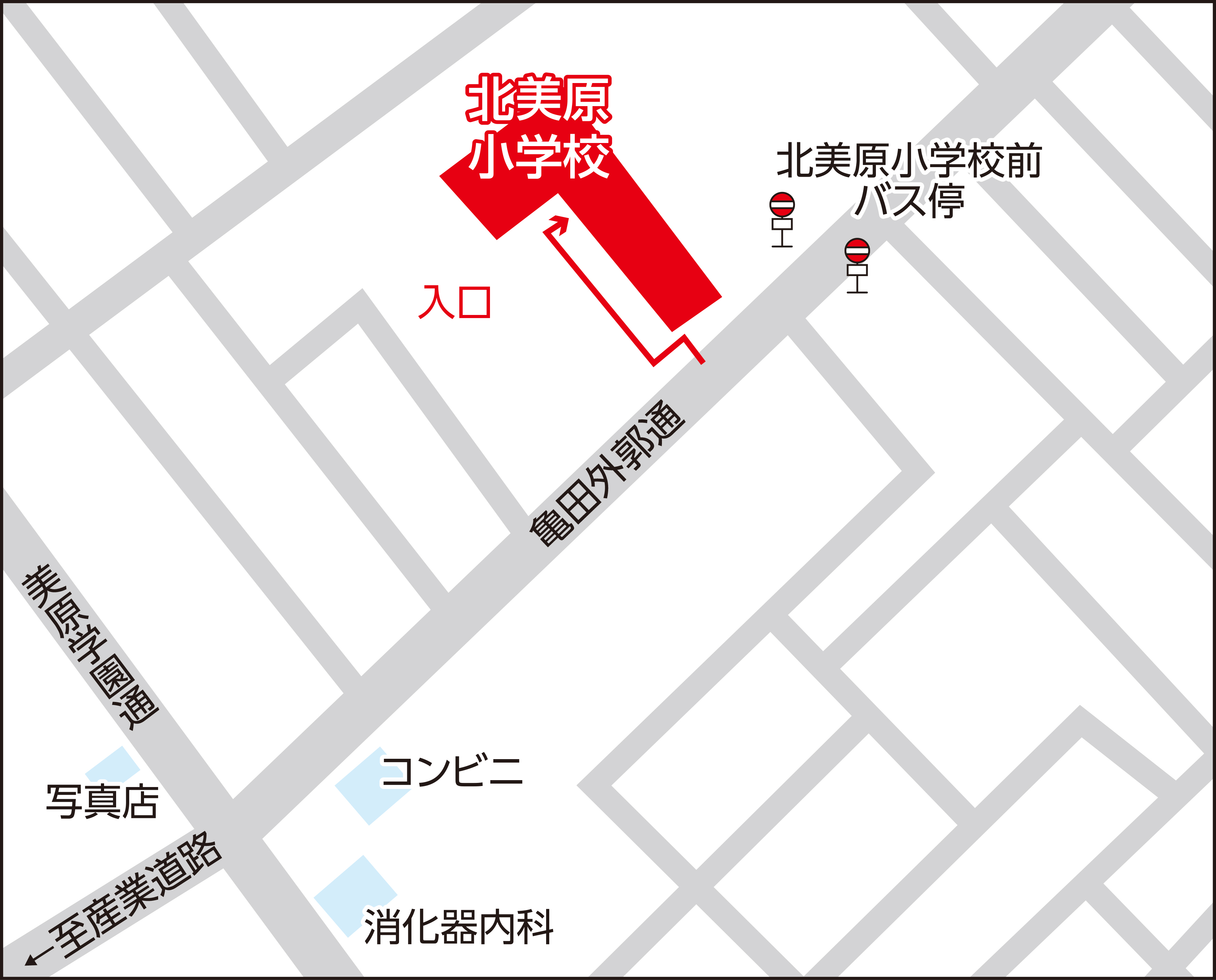 函館市立北美原小学校の地図画像