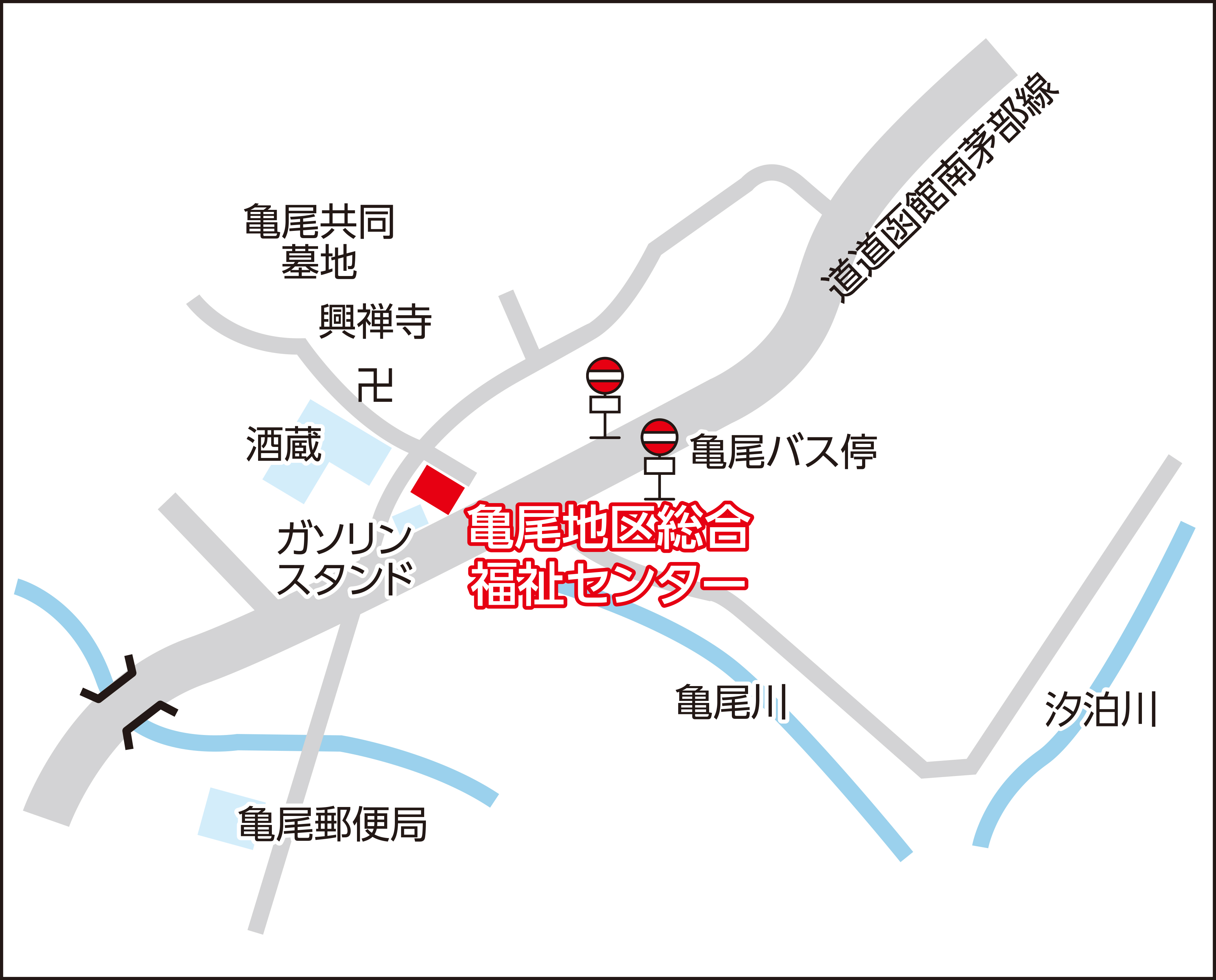 亀尾地区総合福祉センターの地図画像