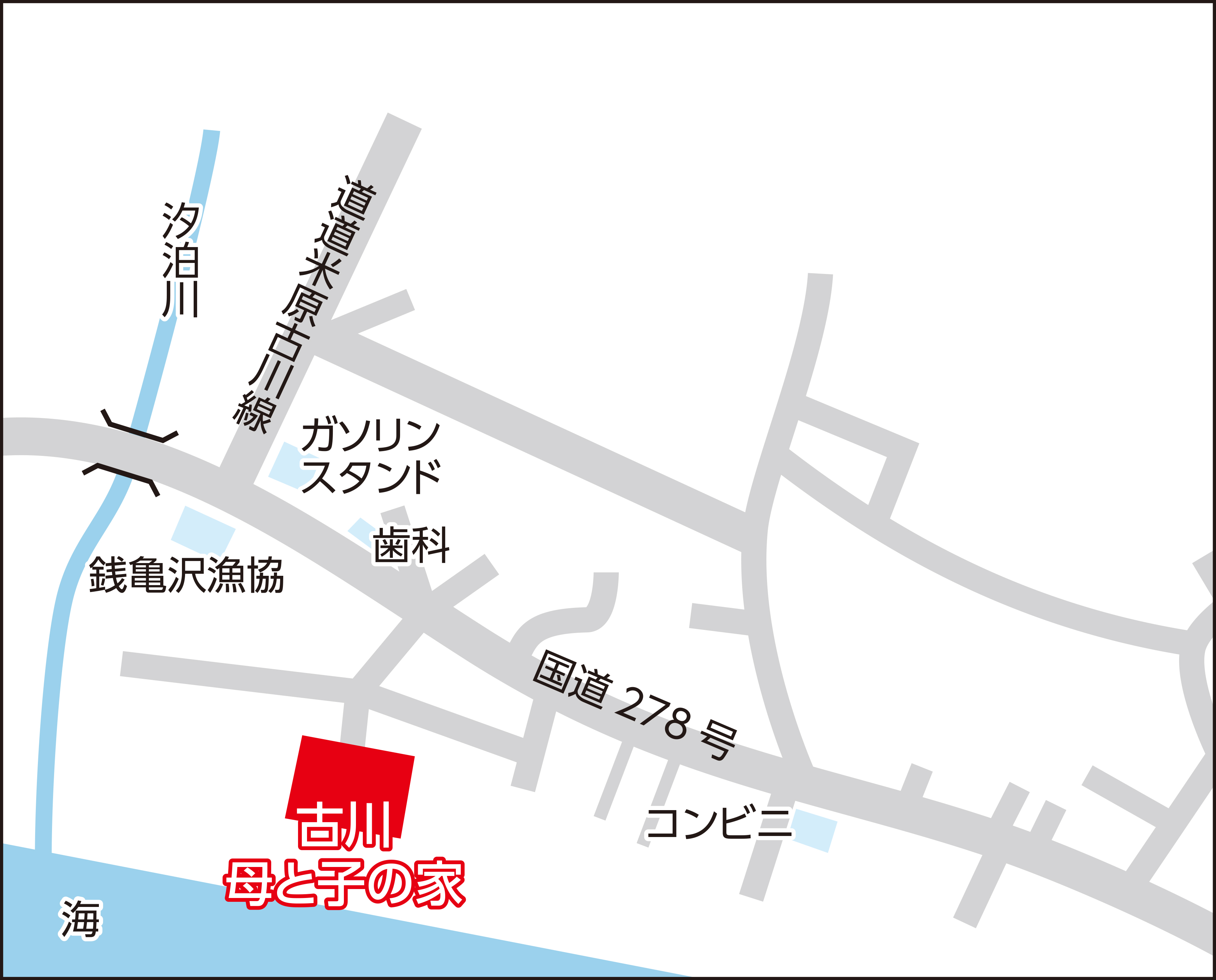 函館市古川母と子の家の地図画像