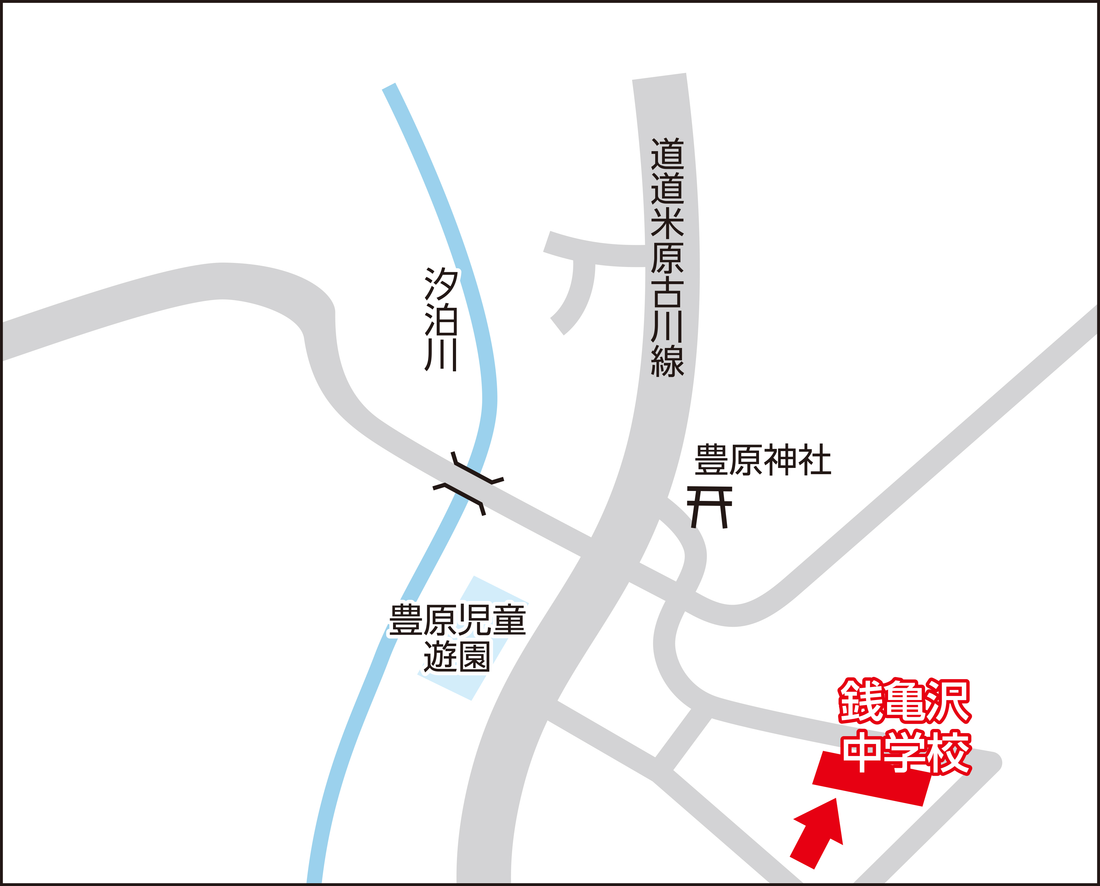 函館市立銭亀沢中学校の地図画像