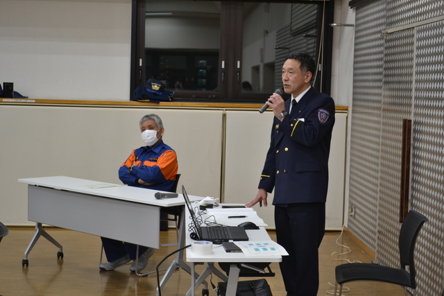 講師（北消防署副署長）による説明